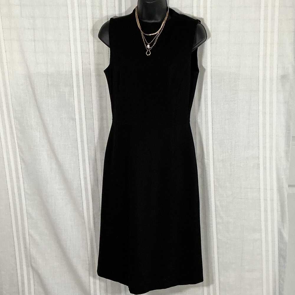 J. Crew Classic Black Sleeveless Midi Dress Size 6